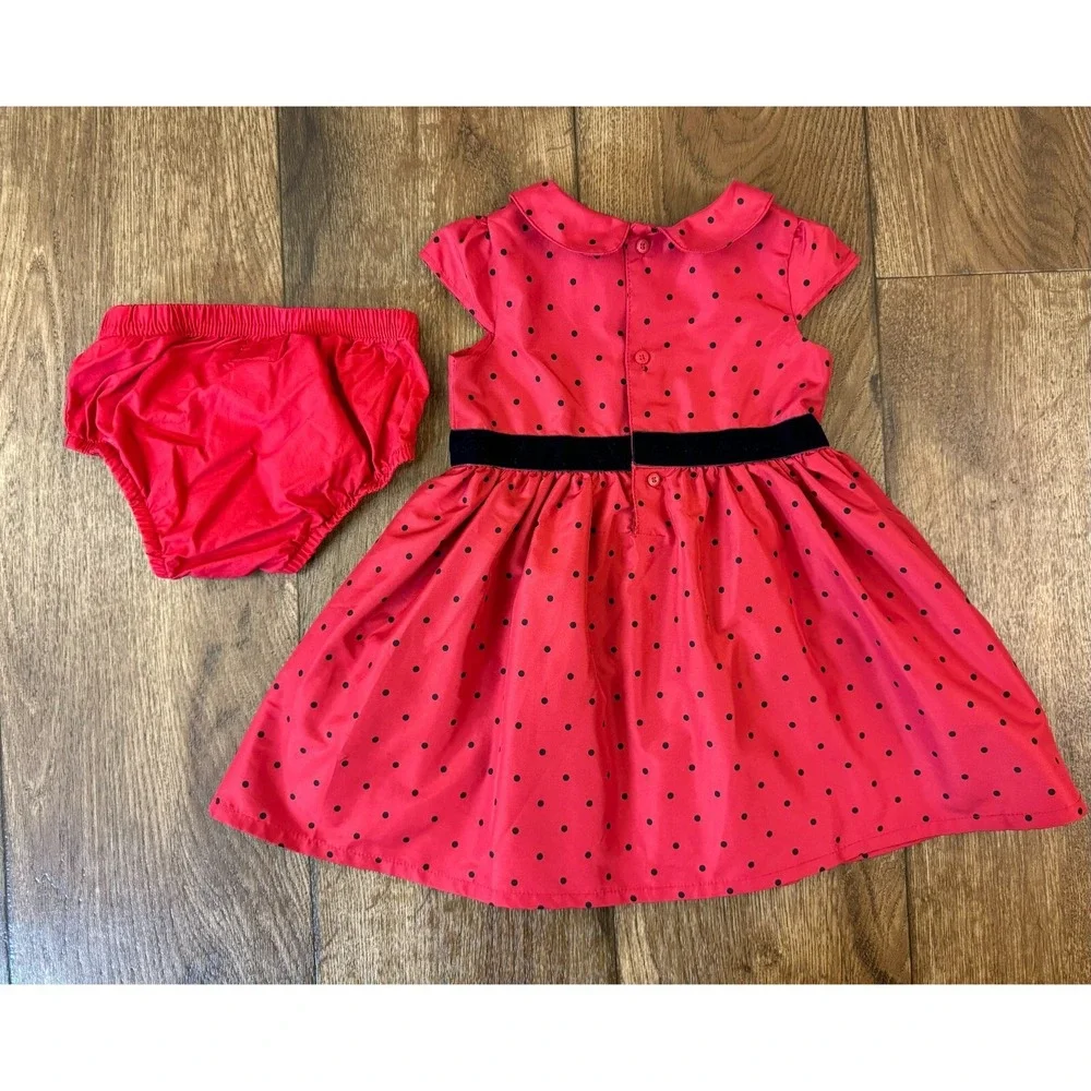 Carters Just One‎ You Baby Girl 18 Months Dress Bloomers Red Special Occasion